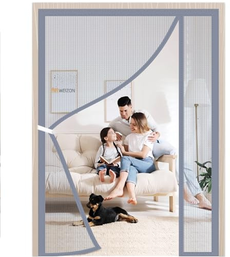 Apertura Laterale Zanzariera Porta Magnetica 130x240cm Zanzariere Scorrevoli Rete Anti Insetti Magnetica Anti Zanzare per Porta Ingresso del Balcone senza forare Grigio