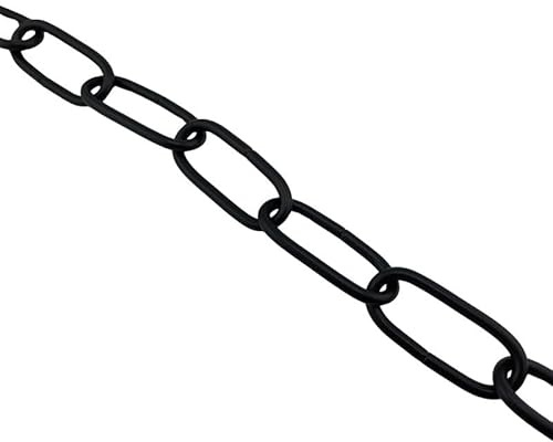 ORION LIGHTSTYLE Chaîne pour lustre - 1 m - Chaîne à maillons ronds - En métal (noir, 4 mm)