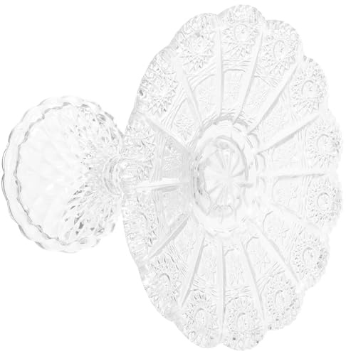 VICASKY Coupe à Fruits sur Pied en Verre Présentoir à Gâteaux et Plateau de Service pour Banquets et Réceptions