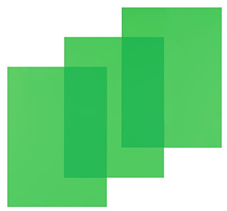 Pavo Einbanddeckel-Klarsichtfolie A4, PVC-Folie, 0.20 mm, 100-er Pack, Transparent/grün