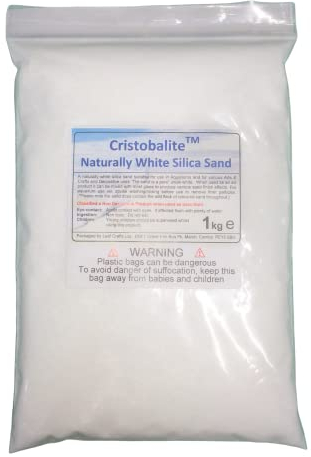 Trustleaf 1kg Bag of Decorative White Silica Sand - Art and Crafts, Aquariums