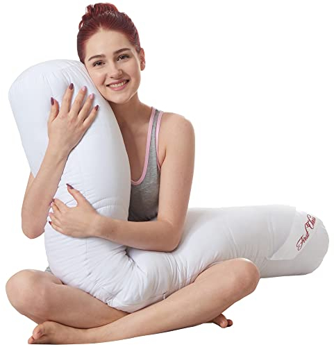 CelinaTex First Class Seitenschläferrolle Ø20 x 145 cm Mikrofaser Seitenschläferkissen Hohlfaser Kissen