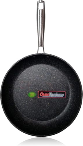 WECOOK! Ecochef Sartén Aluminio Forjado 24 cm, Inducción, Antiadherente QUANTANIUM Ecológico 3 Capas sin PFOA, 4mm Espesor, Apta Todas las Cocinas, Vitrocerámica, Gas, Lavavajillas