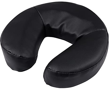 Kalolary Massage Bed Headrest Face Down Pillow Adjustable Massage Table Cradle Rest Cushion (Black)