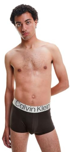 Calvin Klein Boxers Taille Basse Lot de 3 Homme avec Stretch, Multicolore (Blue Shadow/Grey Sky/Black), M