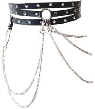 PACKOVE Punk Gürtel nietengürtel damen Hip Hop Gürtel Nietengürtel Mode Gürtel Lederhalsband Damen
