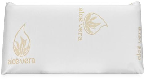 DUÉRMETE ONLINE - Almohada Viscoelástica Aloe Vera Visco | Máximo Confort y Excelente Adaptabilidad con Propiedades Antiestrés | 70 x 40 cm