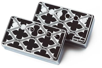 Guyker Humbucker Tonabnehmer (1 x 50 mm und 1 x 52 mm Abstand), Ersatzteil-Set für Les Paul LP Style E-Gitarre (PC015, Chrom)