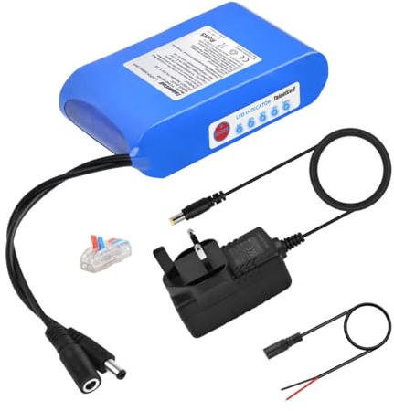 Talentcell 12V LiFePO4 Battery Pack, 3000+ Cycles Rechargeable 12.8V 6000mAh 76.8Wh Lithium Iron Phosphate Back-up Battery with DC 12V Output for LED Strip Light, CCTV Camera, Router, DIY Project