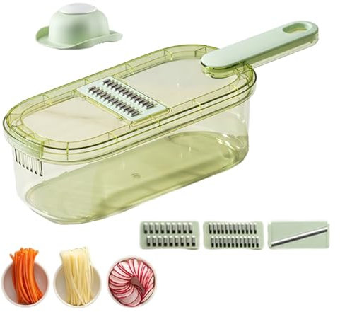 Affettaverdure - Taglia E Trita Verdure | Grattugia Regolabile Per Patate Pomodori Carote Cetrioli Insalata Pane