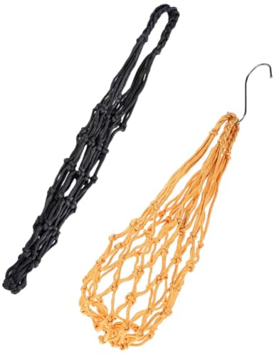 ANDRESLAD Mangiatoia Sospesa per Pollame 2 Pezzi in Nylon Resistente Sacchetto Rete per Alimentazione Verdure e Frutta Accessorio per Forniture Polli per Oche e Volatili