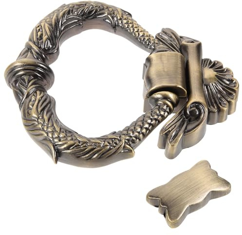 WOFASHPURET Aldaba para Puerta de Entrada y Seguridad de Metal Vintage, Aleación de Zinc Robusta Estilo Retro Europeo, Práctica para Uso Doméstico