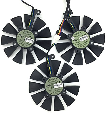 3 Pcs/Lot T129215SU 88mm 6Pin Grafikkarten-Lüfter für ASUS ROG STRIX Raptor GTX 980 Ti 1060 1070 1070Ti 1080 1080Ti OC VEGA 64, RX 480 580 590