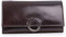 Catwalk Collection Handbags - Damen Leder Geldbörse - Geldbeutel/Portmonee Groß - 8 Kartenfächer und Münzfach - RFID Schutz - Odette - Braun