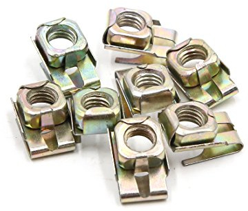 sourcing map Clips De Retenue U-Type pour Fixation Câbles 8mm 8Pcs | Pour Fixation De Câbles Et Fils Sur Porte, Utilisé Avec Vis, Type Écrou Rapide, Rivets Métalliques