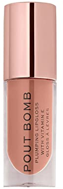 Makeup Revolution Pout Bomb Plumping Gloss, High Shine, Rich Pigment, Soft Tingle Effect, Candy Pink