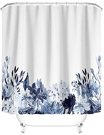 M&W DAS DESIGN Duschvorhang Shower Curtain Badewannenvorhang Badevorhang Anti Schimmel Waschbar Faltbar Schwer duschvorhang 180x200 inkl. 12 C-Ringe