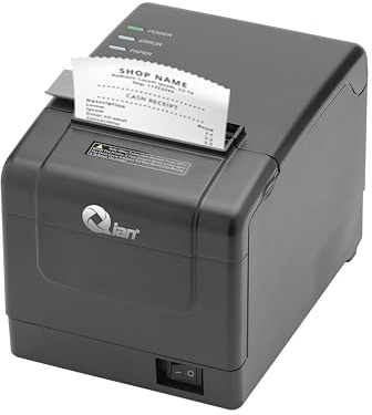 Qian Anjet80 80mm Impresora Térmica de Recibos TPV POS Corte Automático ESC/POS | Velocidad 160 mm/s | Driver Windows | Conexión USB (Negro)