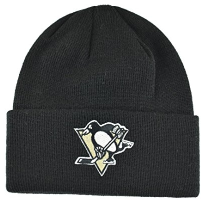 AMERICAN NEEDLE National Hockey League NHL Team Unisex Beanie Mütze, Cuffed Knit Collection Headwear, Pittsburgh Penguins - Schwarz, Einheitsgröße
