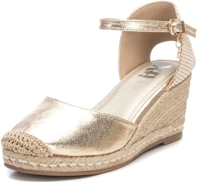 XTI Damen 142334 Espadrilles, Gold, 38 EU