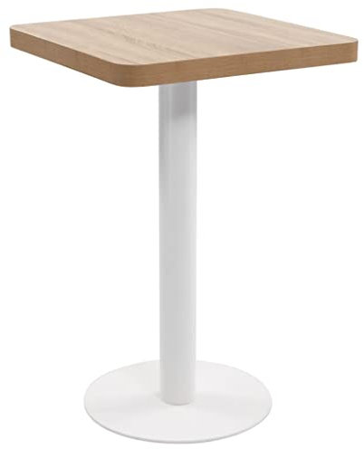 WEMYUFURN Bistrotisch Hellbraun 50x50 cm MDF, Tisch für Mahlzeiten, Küchentisch, Esszimmertisch für Esszimmer und Küche