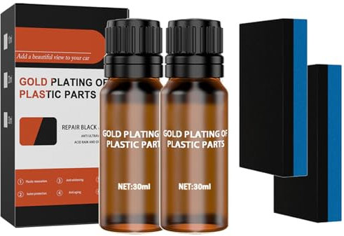 Wakasena Auto Kunststoff Auffrischer,Kunststoffsanierung Für Autos Auto-Kunststoff-Restaurator Aufarbeitung des Kunststoff-Innenraums des Armaturenbretts 2 Stück