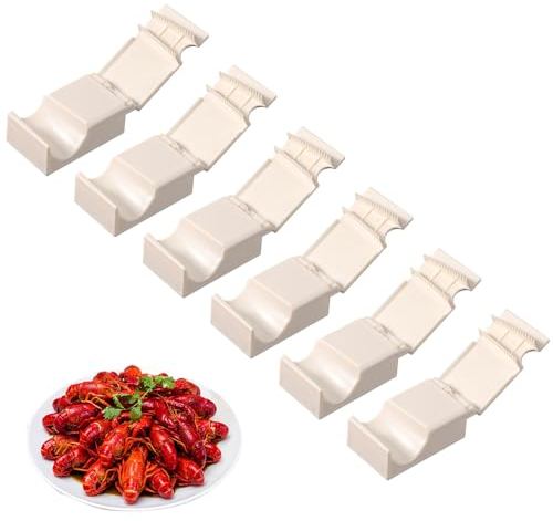 6pcs Éplucheur de Crevettes, Décortiqueur d'Écrevisses Éplucheur de Crevettes Outil de Fruits de mer Efficace pour Éplucher les Queues de Crevettes Cuites