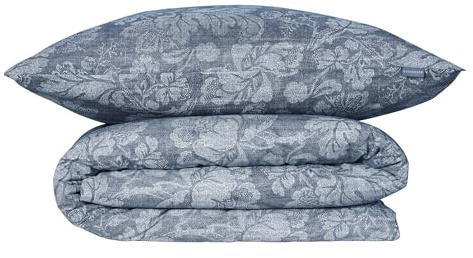 Schiesser Bettwäscheset Missy - Renforcé - 2-teilig - 135 x 200 cm - Rauchblau