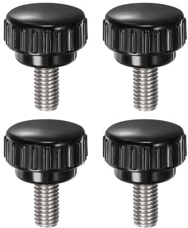 QUARKZMAN Metrisk rostfritt stål 304 M8x16 mm svarta räfflade snäppknappar