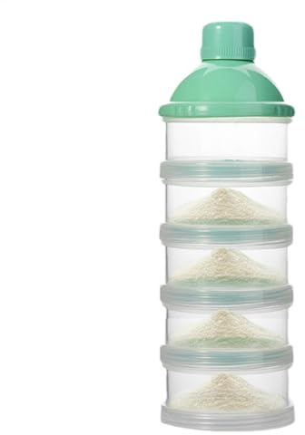 Dispensador de leche en polvo | Dosificador portátil apilable de 5 capas para aperitivos, leche en polvo, aperitivos