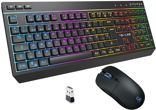 The G-Lab Combo Tungsten EX - Pack Teclado y Ratón Inalámbrico RGB