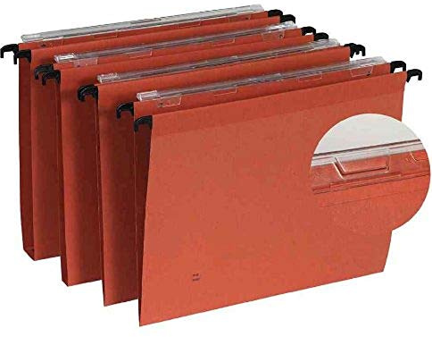 Esselte - Cartelle sospese linea Kori, materiale: carta da pacchi, confezione da 25 pezzi, colore: arancione