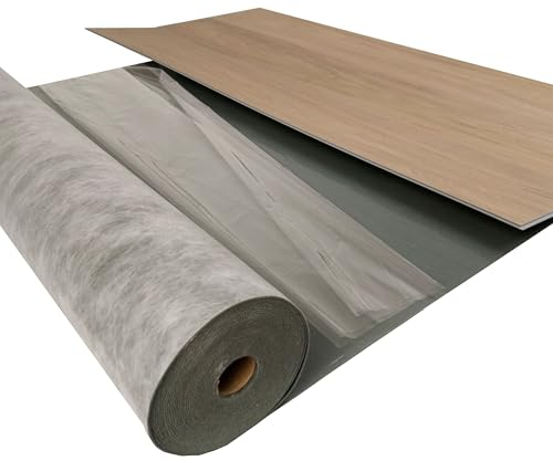 Vinyl Unterlage uficell Vinosound FIX Alu - Stärke: 2,0 mm - 1900 kPa Druckfestigkeit - die perfekte Unterlage für SPC RIGID, LVT Klick Vinyl und Designboden - Obseitig leicht haftend (7,5 m²)