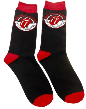 Rolling Stones Offizielle bedruckte Socken (schwarz/rot)