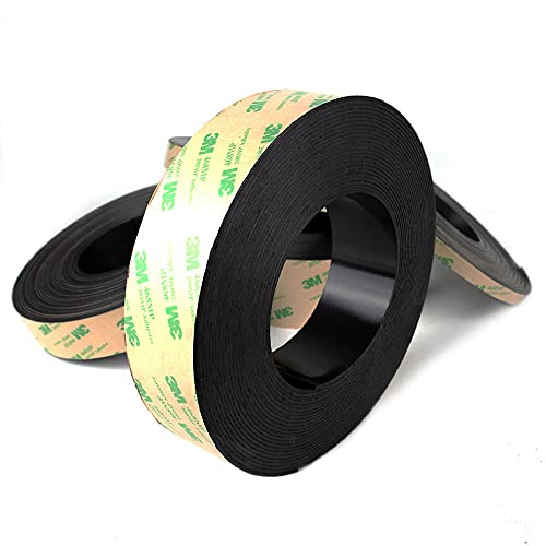 Nastro magnetico autoadesivo, lunghezza 10 m, larghezza 50 mm, spessore 1,5 mm, rotolo di gomma magnetica con adesivo 3M