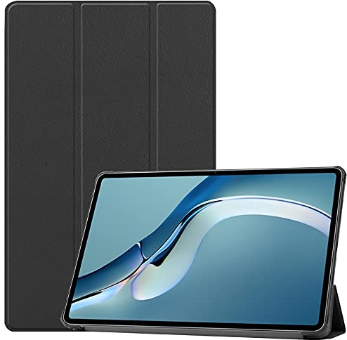 Lobwerk Hülle für Huawei MatePad Pro 2021 12.6 Smart Cover Etui mit Standfunktion und Auto Sleep/Wake Funktion Schwarz