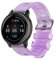 kwmobile Armband kompatibel mit Garmin 22mm vivoactive 4 / Venu 2 / Forerunner 255 Band - Glitzer TPU Ersatzarmband für Fitness Tracker - Violett Transparent
