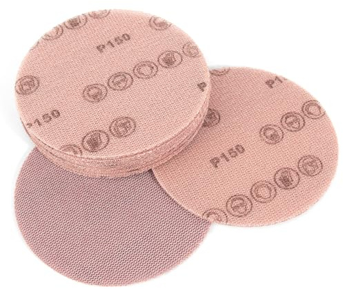 Kcmell 125mm Mesh Sanding Discs 150 Grit, 20Pcs 5 Inch Hook & Loop Sanding Pads, Dust Free Mesh Sanding Discs Pads Anti-Blocking Orbital Sander Discs Sandpaper for Grinding Polishing Car Wood Floor