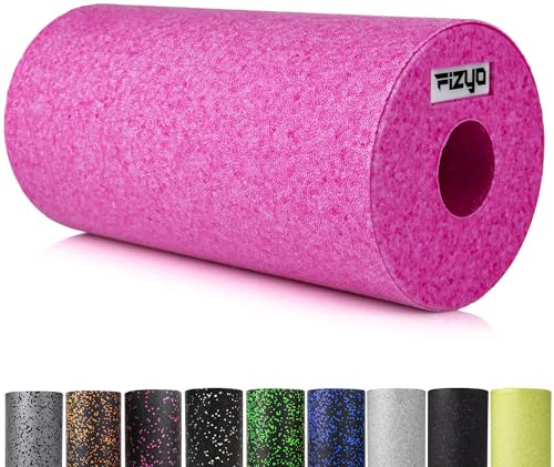Fizyo Rodillo de Masaje Muscular 30x15 cm – Foam Roller de Alta Densidad para Liberación Miofascial, Recuperación Deportiva, Yoga, Pilates, Cross Training y Fitness (Rosa)