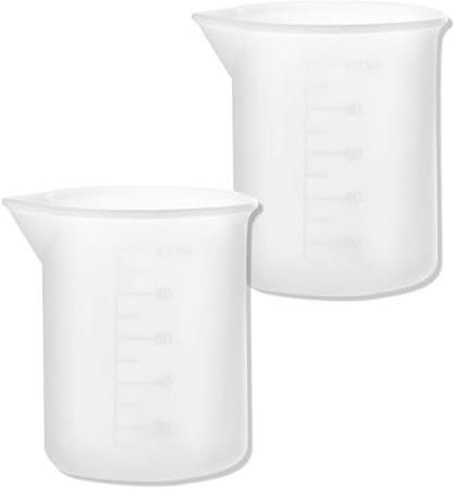 2pcs 100ml Graduated Beaker Clear Plastic Measuring Cup,Multipurpose Transparent Lab Graduated Beakers,Transparent Measuring Scale Markings Lab Graduated Beakers for Baking Lab Kitchen Measure Tool