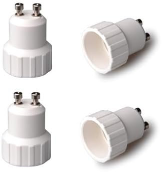 ShuoHui Lampenadapter Konverter GU10 Fassung auf E14 Lampensockel für LED Halogen Energiespar Lampen (4)
