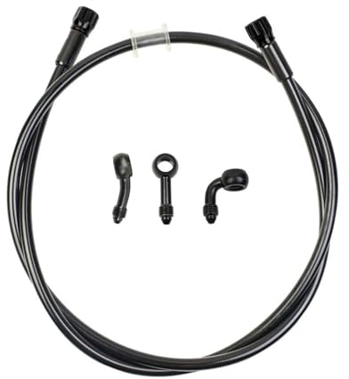 Tubo idraulico universale per olio del freno per moto, CNC, disponibile in 400 mm a 2400 mm, foro di montaggio M10, raccordi girevoli per scooter, moto, fuoristrada ATV (700mm)