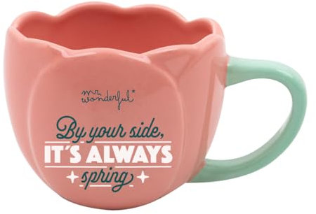 Mr. Wonderful - Taza 3D rosa - By your side, it's always spring - Capacidad: 330 ml
