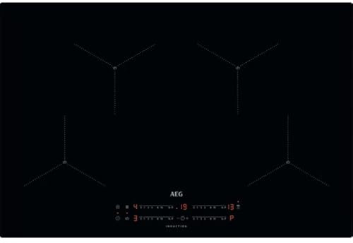 AEG IAX84411CB 7000 SenseBoil 80cm Induction Hob, 4 Cooking Zones, Black