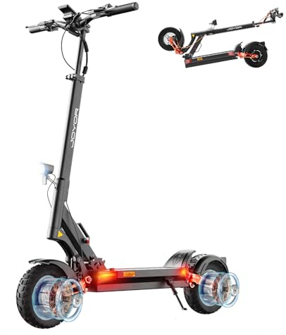 T10 Trottinette Electrique Adulte Moteur 2*(1000W) Batterie 60V 18Ah Trotinette Electrique Autonomie 70-85 KM, Amortisseur Hydraulique,Frein Hydraulique