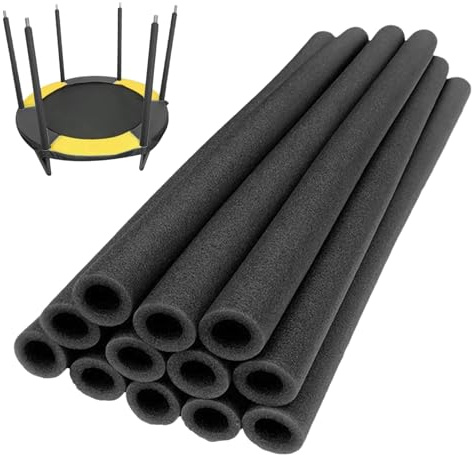 Funda de Repuesto para Postes de Cama elástica, 12 Unidades, Fundas Protectoras Ajustables de Espuma para Poste de 40 cm, trampolín Protector, Tubo de Esponja para Camas elásticas de jardín