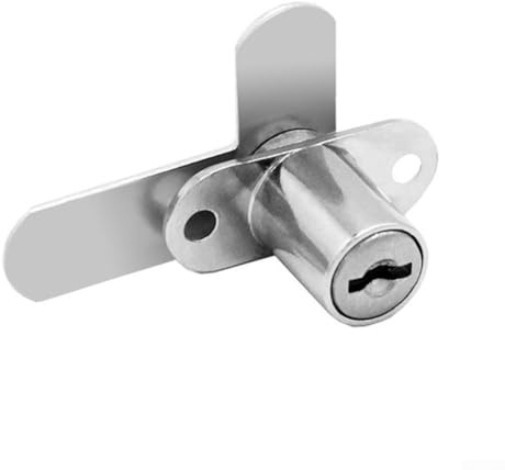 16/19mm Zinc Alloy Double Door Cabinet Lock with 7-Shaped Design for Filing Cabinets, Mailboxes and Metal Furniture(16mm Silver)