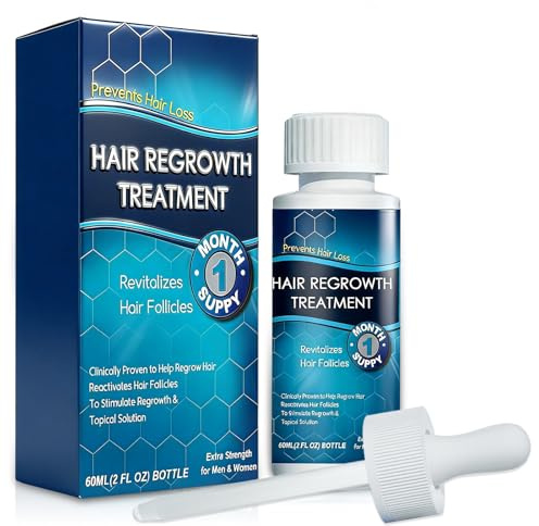 60ml Suero De Crecimiento Del Cabello, Hair Growth Serum para Crece Pelo Rapido, Suero Anticaida Pelo para Mujeres y Hombres, para un Cabello Mas Grueso y Largo