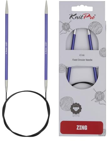 KnitPro Zing Fixed Circular Needles 24 (60cm) | Size 4.50mm