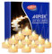 AGPTEK 100 PCS Battery Operated No Flicker Steady Flameless Led Candle Tea Lights, Batteries Included, Electric Fake Candles for Wedding Party- Warm White
